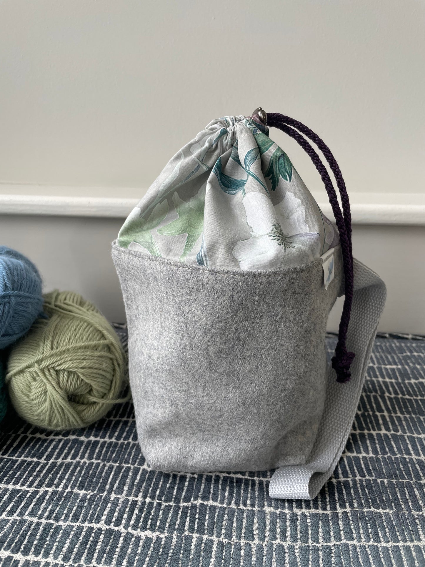 Woollen Sock knitting bag