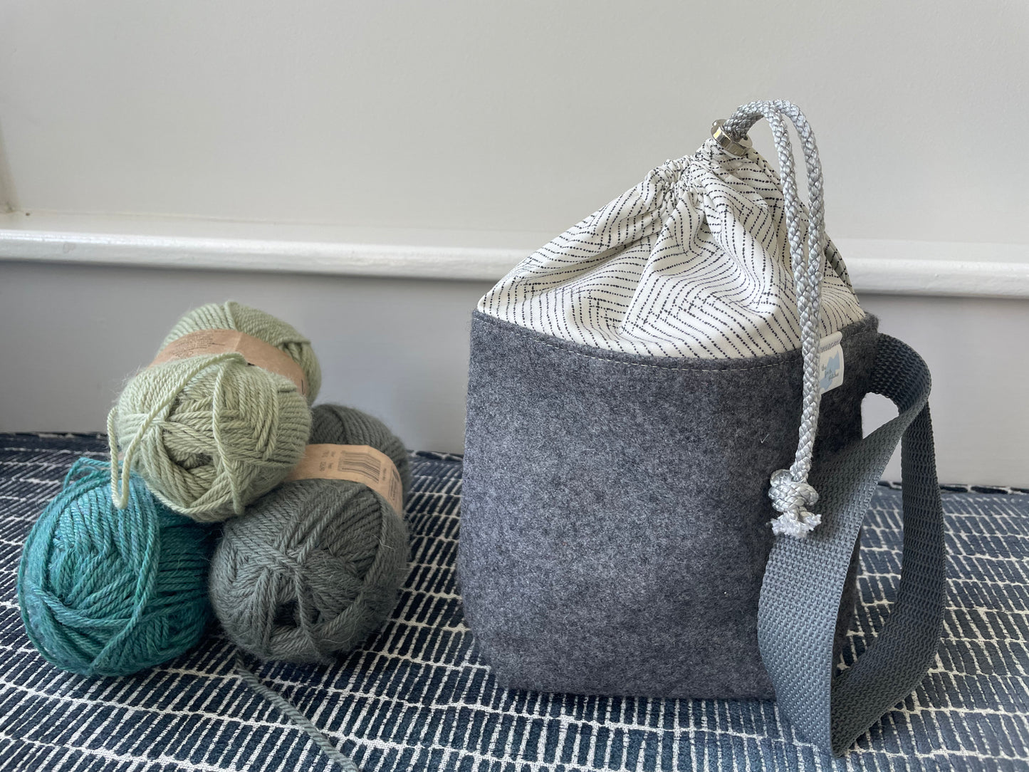 Woollen Sock knitting bag