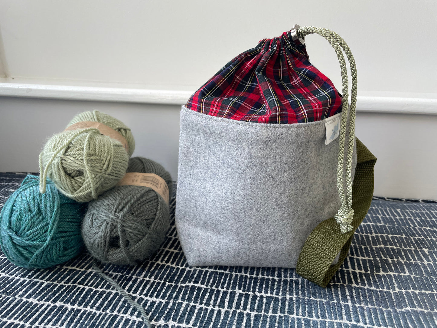 Woollen Sock knitting bag