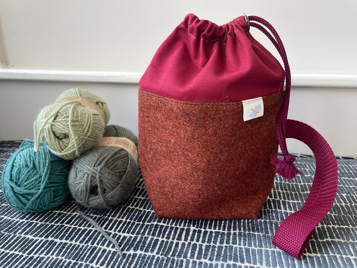 Woollen Sock knitting bag