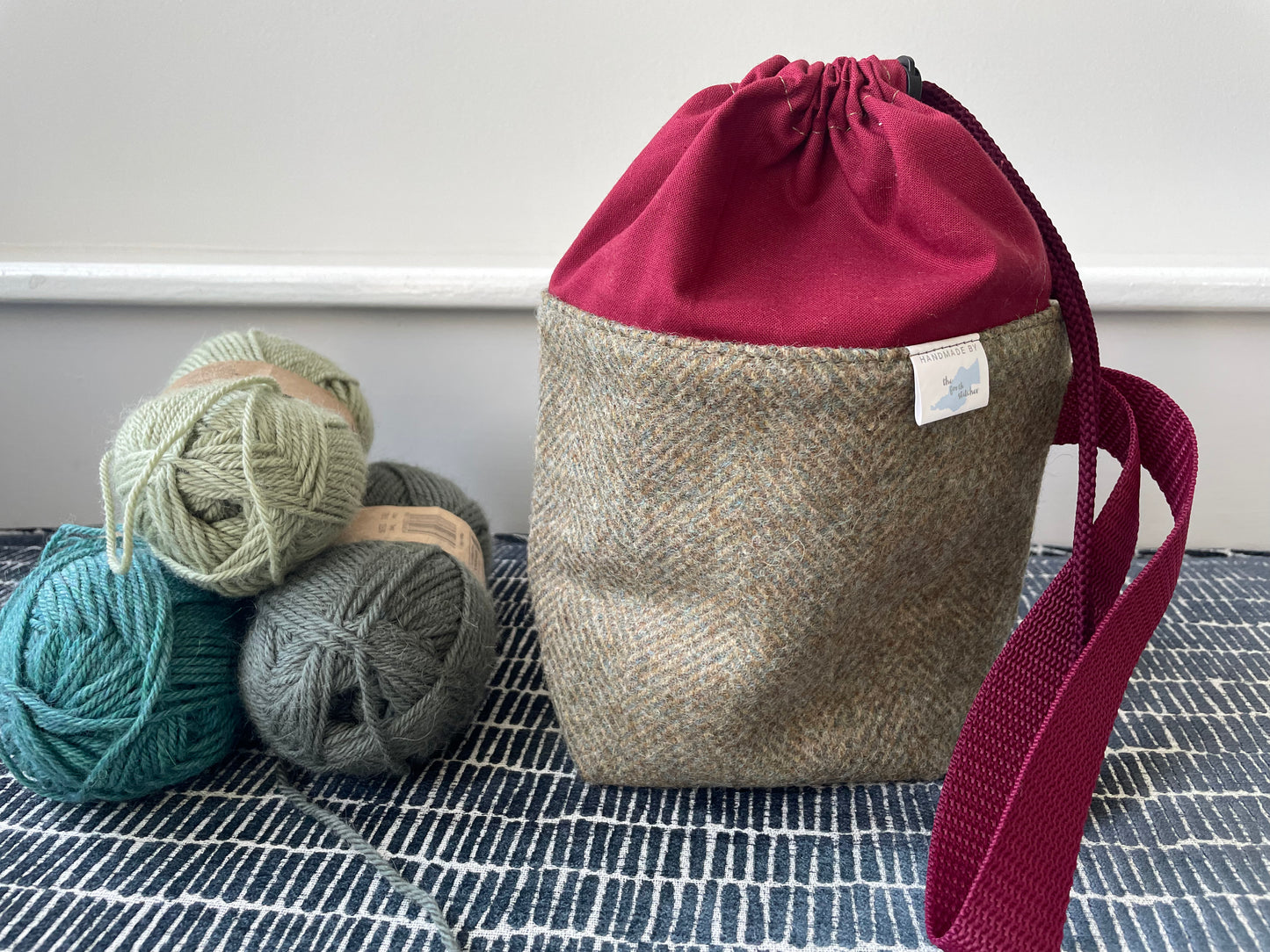 Woollen Sock knitting bag